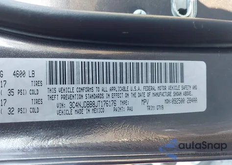 2018 Jeep Compass Latitude 4X4 из США, поврежденный, VIN 3C4NJDBB8JT176176